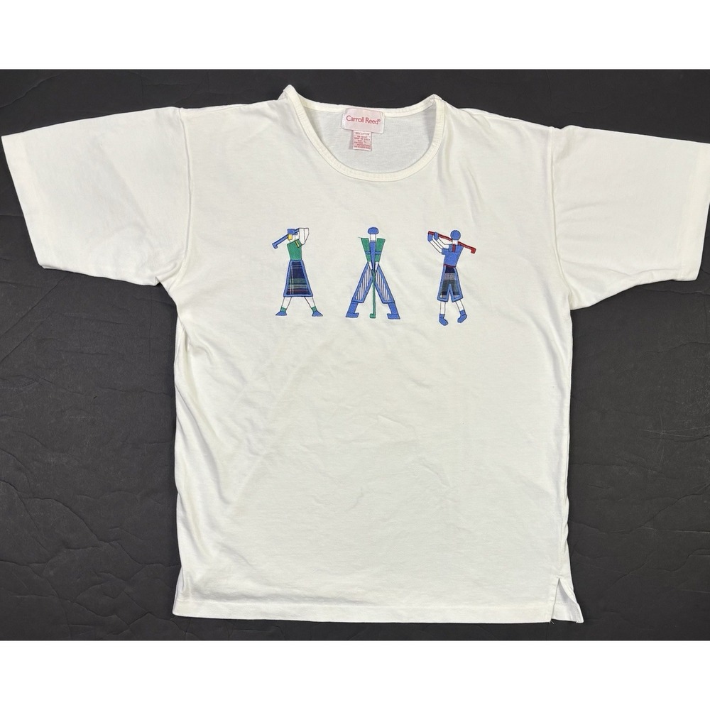 Vintage Carroll Reed Golf T-Shirt Women's Large Embroidered Golfers